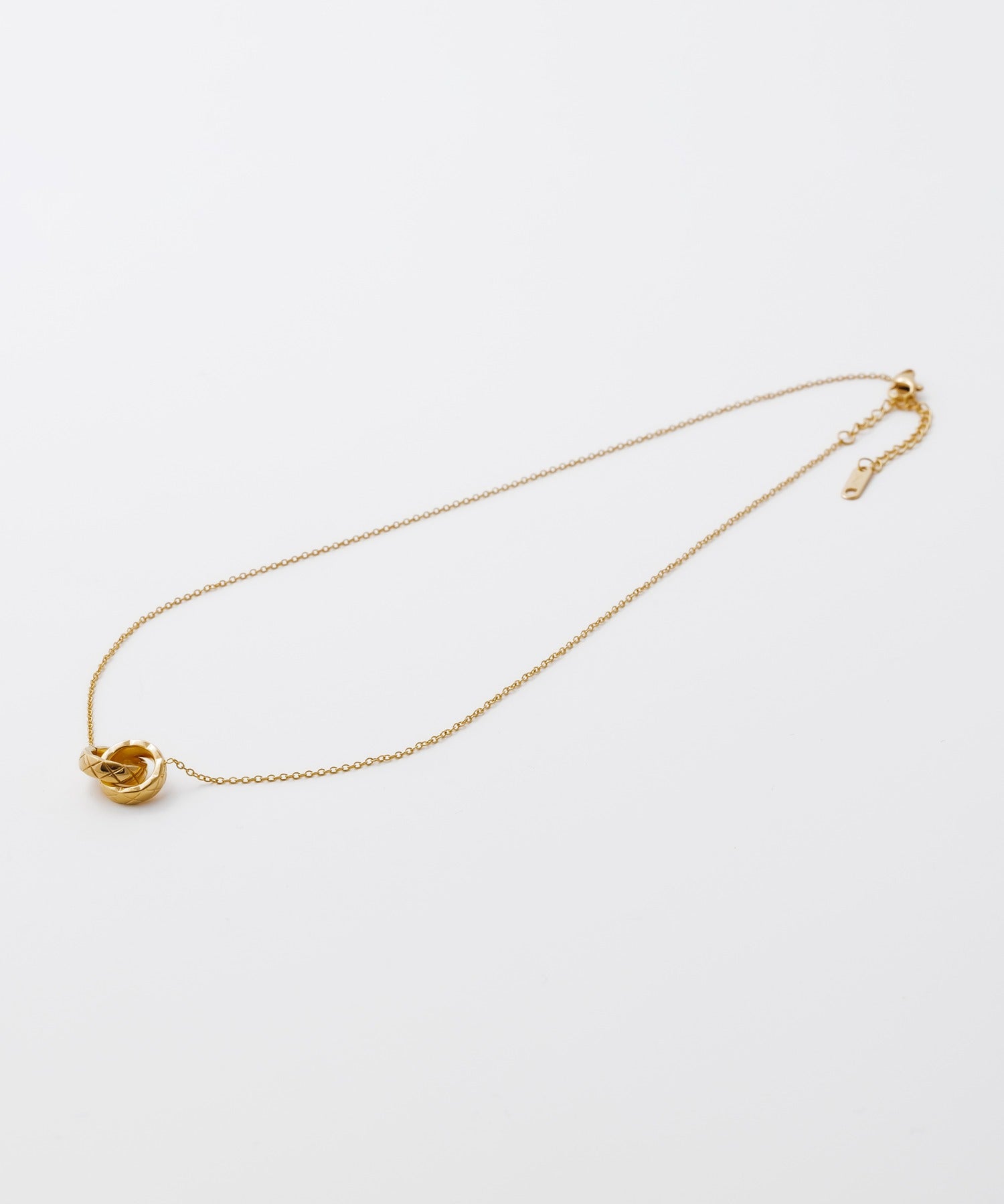ciite' シーテ ネックレス 【 金属アレルギー対応 】 ダブルリング ネックレス サージカルステンレス