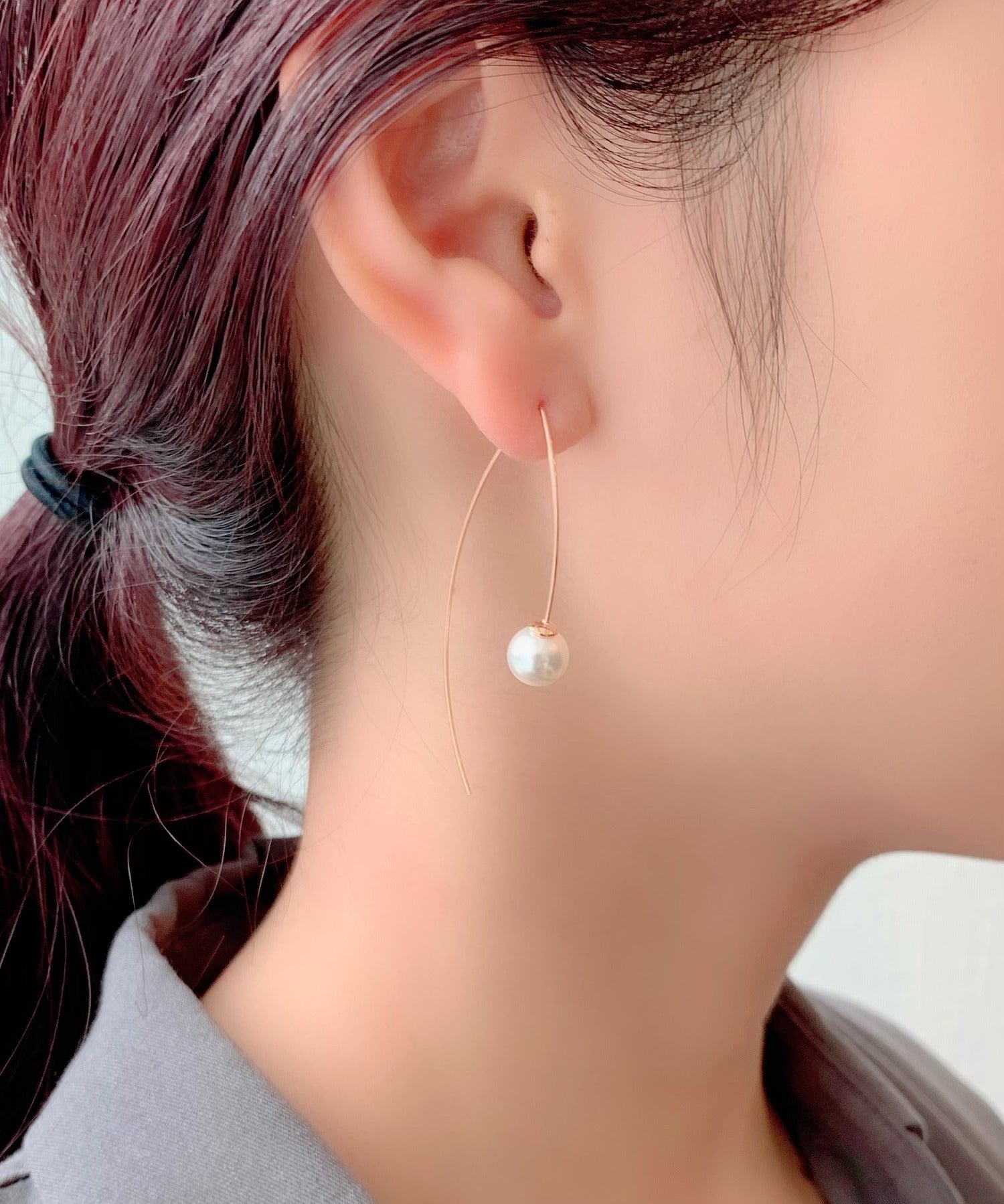 ciite' シーテ ネックレス 【 金属アレルギー対応 】パールフックピアス (両耳用) サージカルステンレス