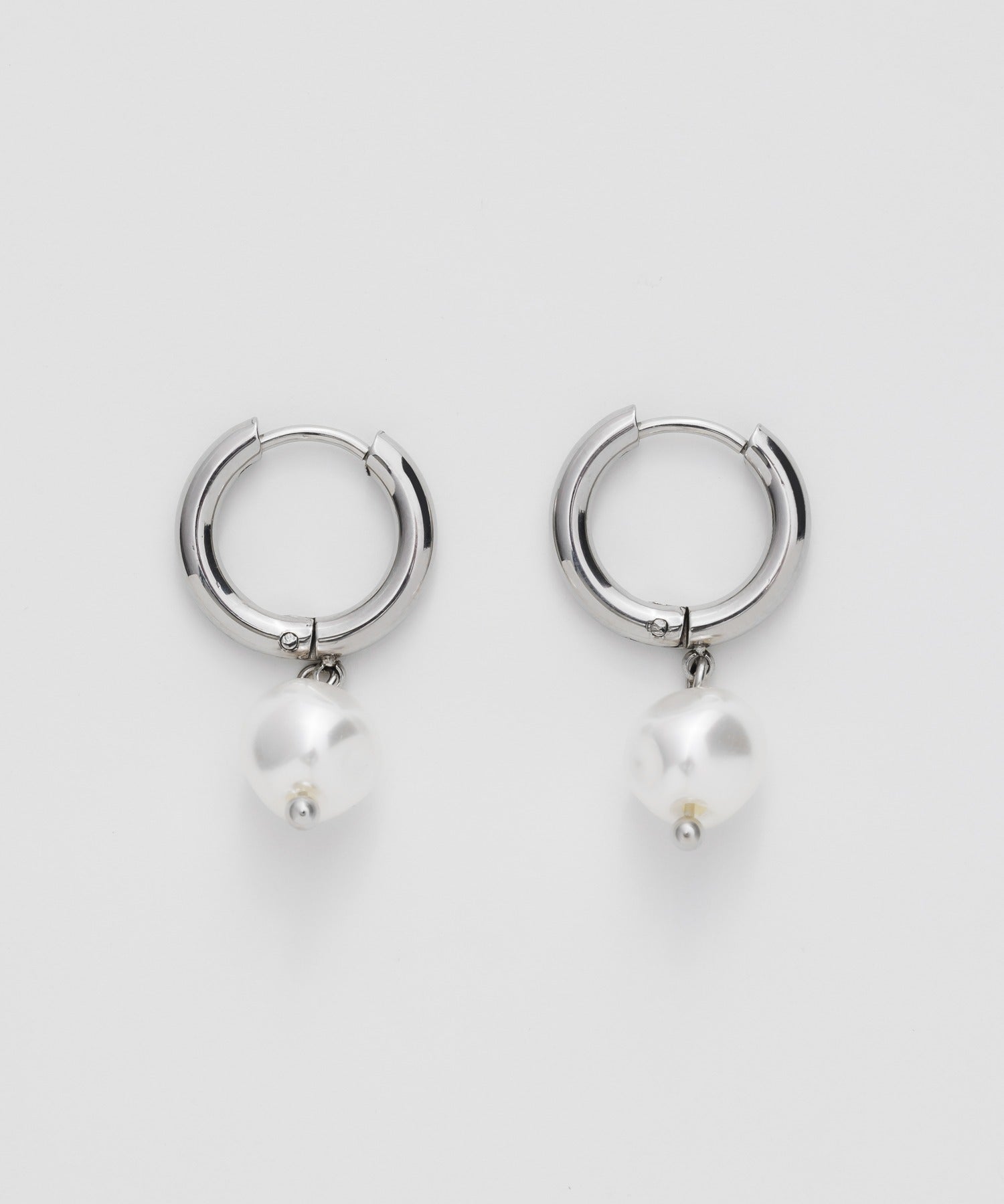 ciite' シーテ ピアス(両耳用) 【 金属アレルギー対応 】 淡水パールフープピアス サージカルステンレス (両耳用)