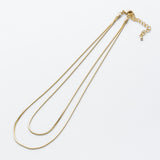 ciite' シーテ ネックレス 【 金属アレルギー対応 】simple double snake necklace / シンプル2連スネークネックレス サージカルステンレス