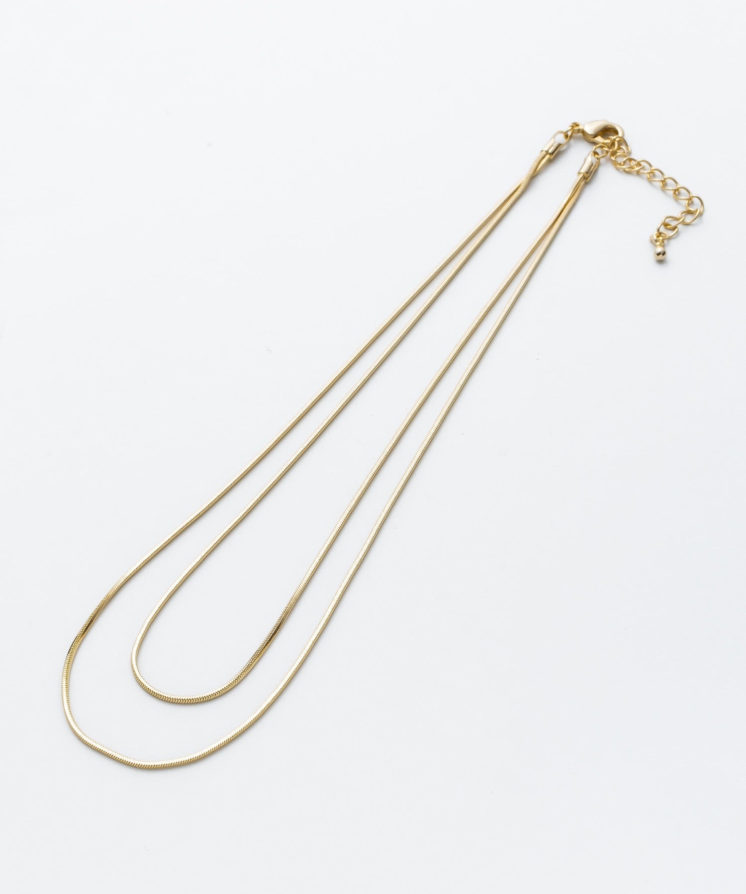 ciite' シーテ ネックレス 【 金属アレルギー対応 】simple double snake necklace / シンプル2連スネークネックレス サージカルステンレス