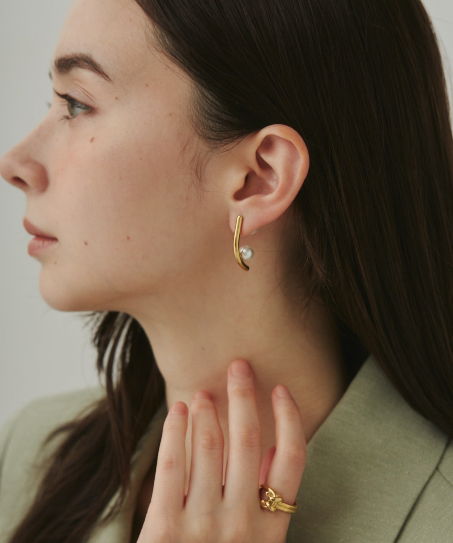 ciite' シーテ ピアス(両耳用) 【 金属アレルギー対応 】パールキャッチ デザインピアス サージカルステンレス