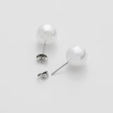 ciite' シーテ ピアス(両耳用) 【 金属アレルギー対応 】 シンプルパールピアス サージカルステンレス 8mm 10mm 12mm (両耳用)