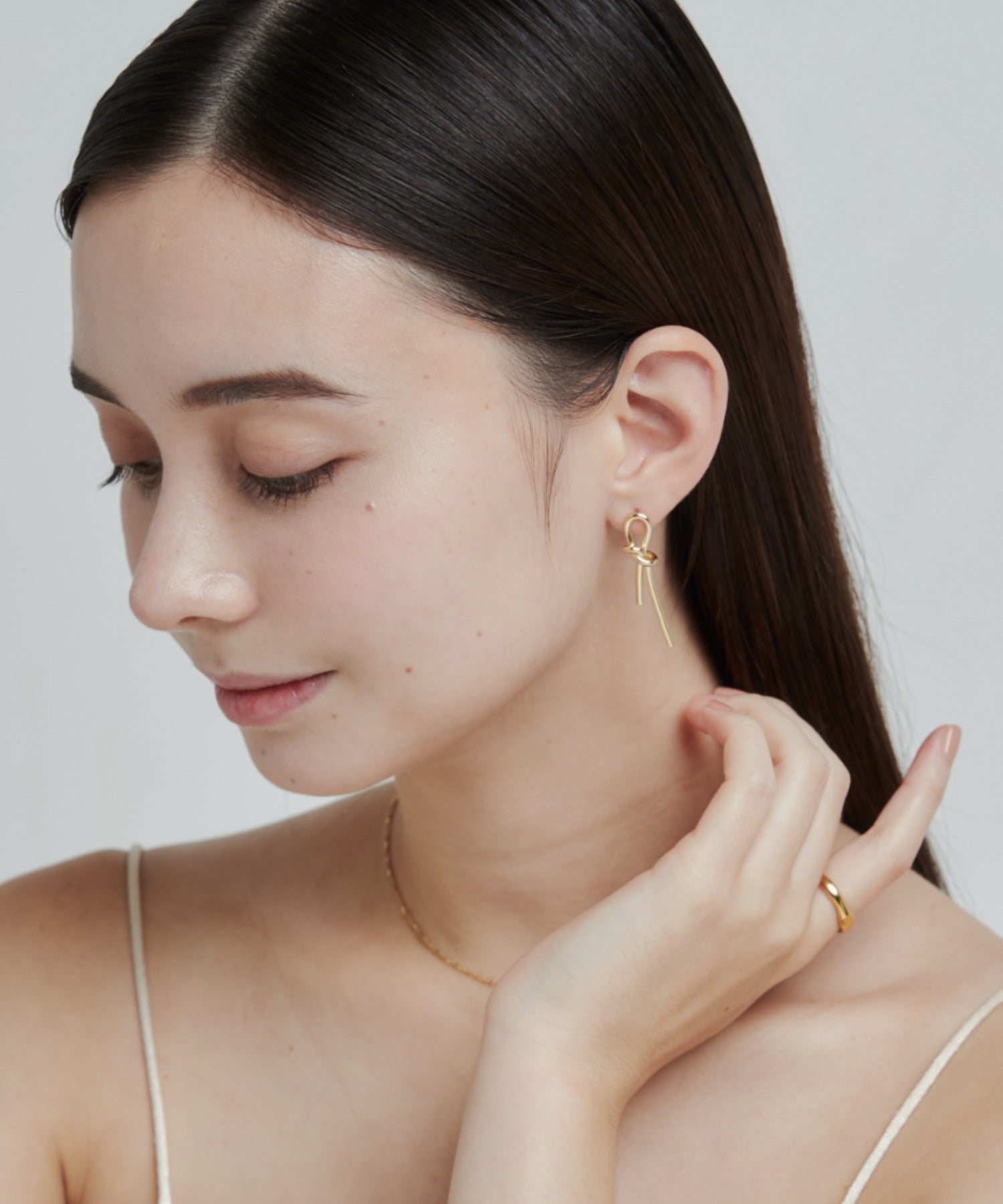 ciite' シーテ ネックレス 【 金属アレルギー対応 】結びピアス (両耳用) サージカルステンレス
