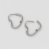 ciite' シーテ ピアス(両耳用) 【 金属アレルギー対応 】 ミニハートフープピアス サージカルステンレス (両耳用)