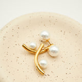 ciite' シーテ ピアス(両耳用) 【 金属アレルギー対応 】パールキャッチ デザインピアス サージカルステンレス