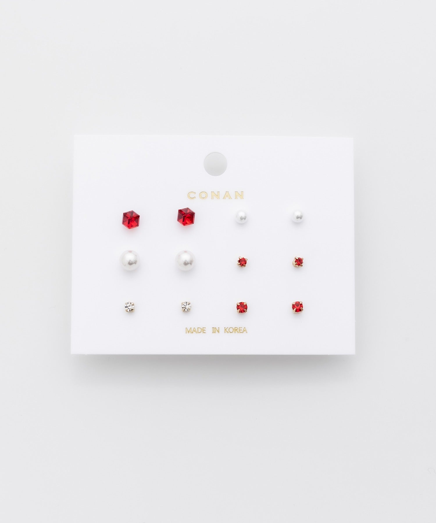 ciite' シーテ ピアス(両耳用) ピアス 6セット / pierce 6 set レッド FREE