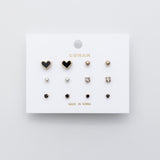 ciite' シーテ ピアス(両耳用) ピアス 6セット / pierce 6 set ブラック FREE