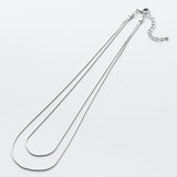 ciite' シーテ ネックレス 【 金属アレルギー対応 】simple double snake necklace / シンプル2連スネークネックレス サージカルステンレス