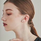 ciite' シーテ ピアス(両耳用) 【 金属アレルギー対応 】 シンプルパールピアス サージカルステンレス 8mm 10mm 12mm (両耳用)