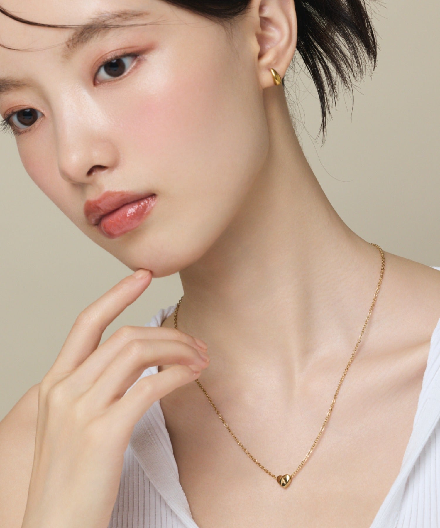 ciite' シーテ ネックレス 【 金属アレルギー対応 】 イニシャルハートネックレス サージカルステンレス