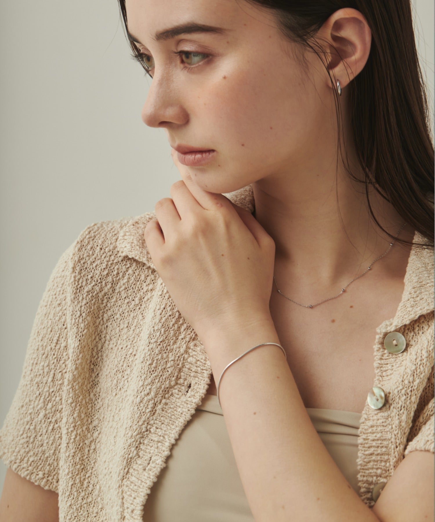 ciite' シーテ ネックレス 【 金属アレルギー対応 】simple snake bracelet / シンプルスネークチェーンブレスレット サージカルステンレス