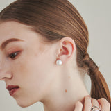 ciite' シーテ ピアス(両耳用) 【 金属アレルギー対応 】 シンプルパールピアス サージカルステンレス 8mm 10mm 12mm (両耳用)