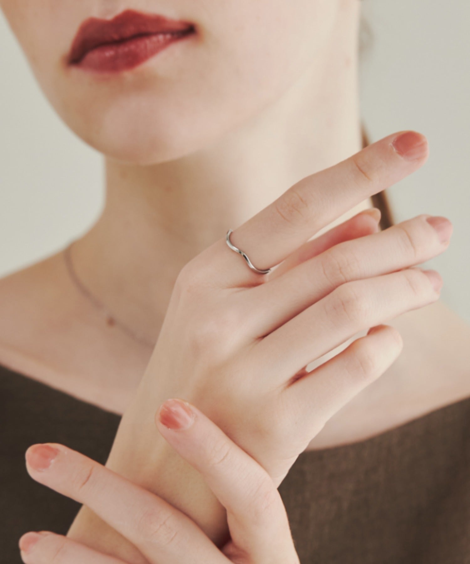 ciite' シーテ リング 【 金属アレルギー対応 】 うねりリング サージカルステンレス シルバー