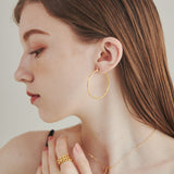 ciite' シーテ ピアス(両耳用) 【 金属アレルギー対応 】 シンプルフープピアス サージカルステンレス (両耳用) ゴールド M