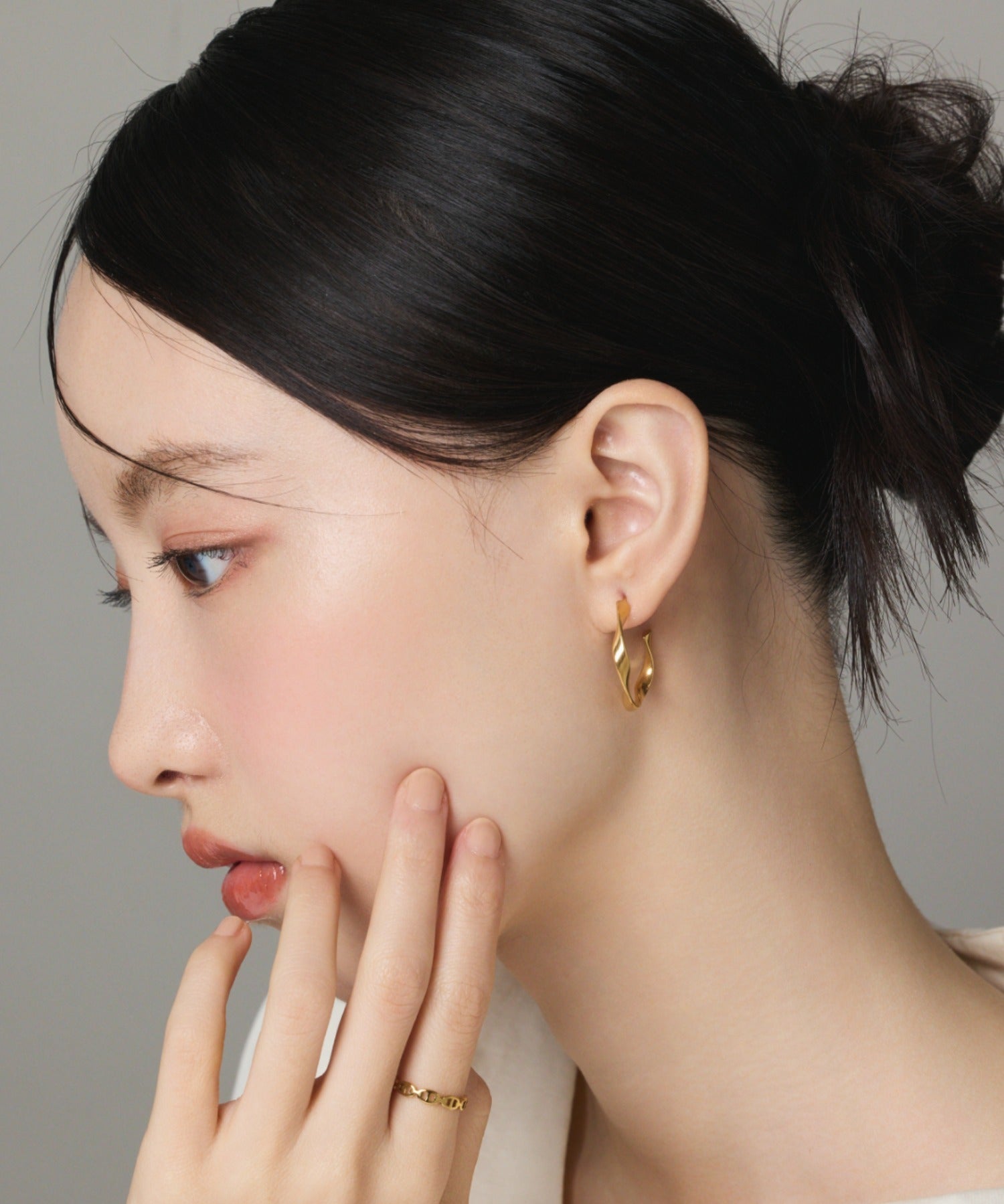 ciite' シーテ ピアス(両耳用) 【 金属アレルギー対応 】 ツイストフープピアス サージカルステンレス (両耳用)