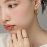 ciite' シーテ ピアス(両耳用) 【 金属アレルギー対応 】 ツイストフープピアス サージカルステンレス (両耳用)