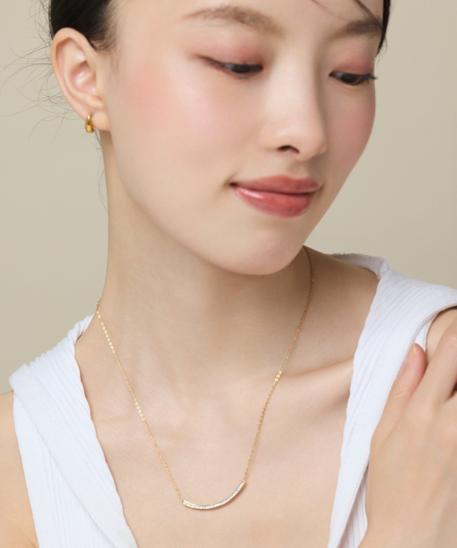 ciite' シーテ ネックレス 【 金属アレルギー対応 】 ビジューモチーフネックレス サージカルステンレス
