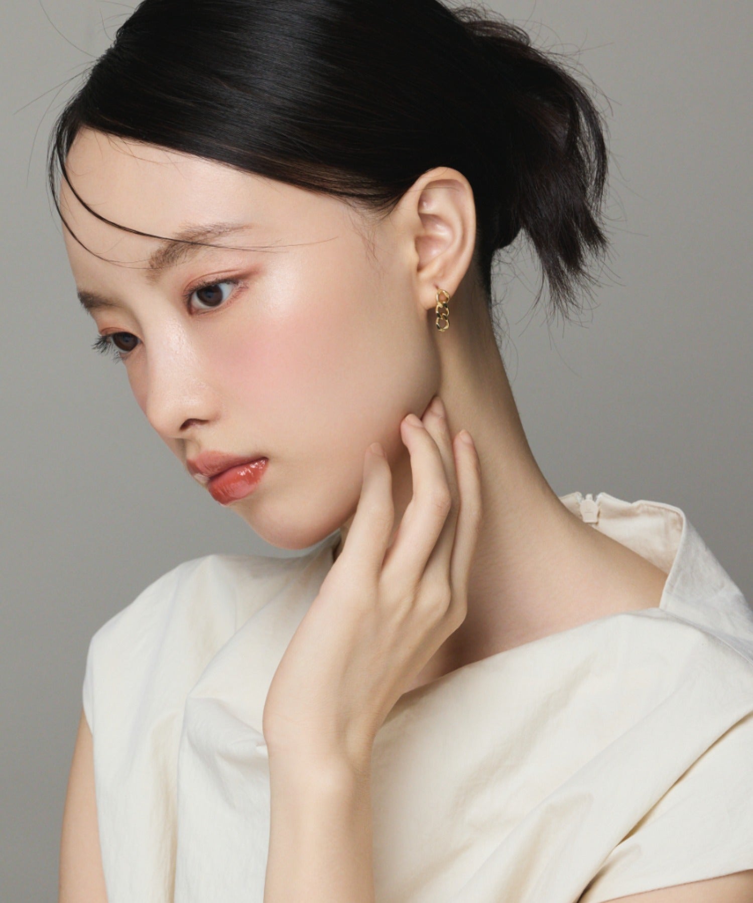 ciite' シーテ ピアス(両耳用) 【 金属アレルギー対応 】 チェーンモチーフピアス サージカルステンレス (両耳用)
