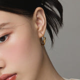 ciite' シーテ ピアス(両耳用) 【 金属アレルギー対応 】 ノットフープピアス サージカルステンレス (両耳用)
