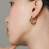 ciite' シーテ ピアス(両耳用) 【 金属アレルギー対応 】 ノットフープピアス サージカルステンレス (両耳用)