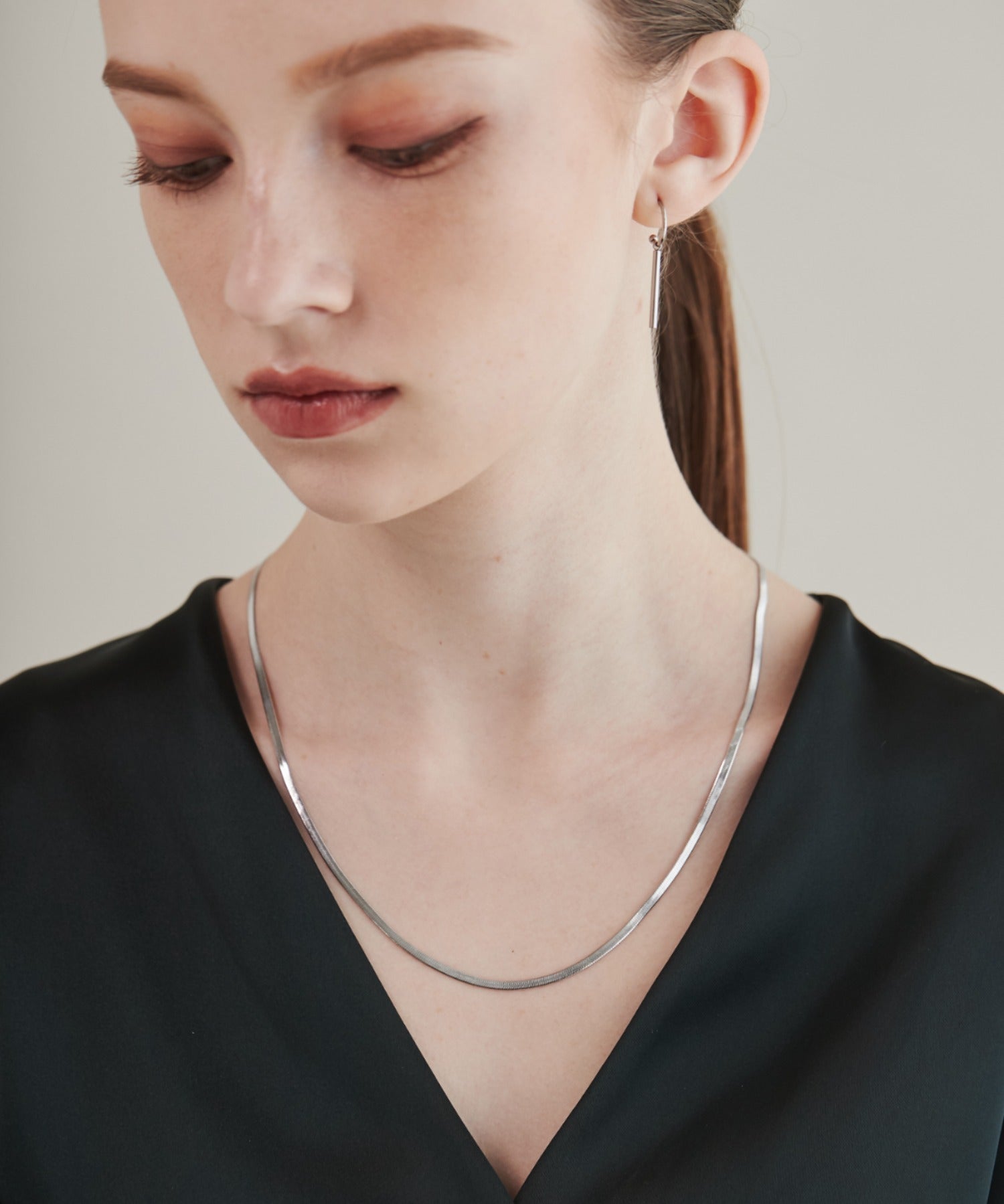 ciite' シーテ ネックレス 【 金属アレルギー対応 】 2.5mm スネークチェーンネックレス サージカルステンレス