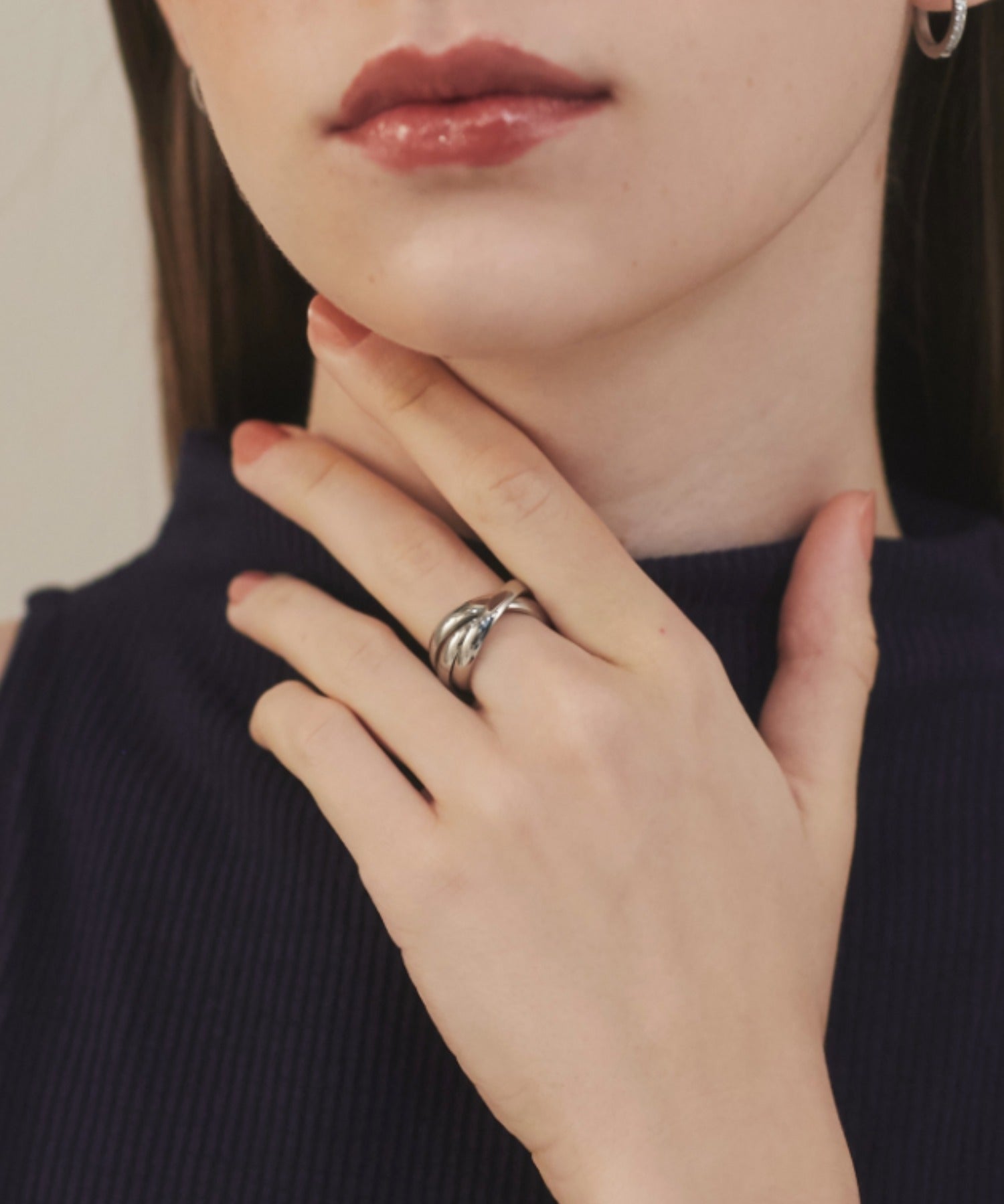 ciite' シーテ リング 【 金属アレルギー対応 】 トリプルリング サージカルステンレス シルバー