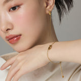 ciite' シーテ ピアス(両耳用) 【 金属アレルギー対応 】 ノットチェーンピアス サージカルステンレス (両耳用)