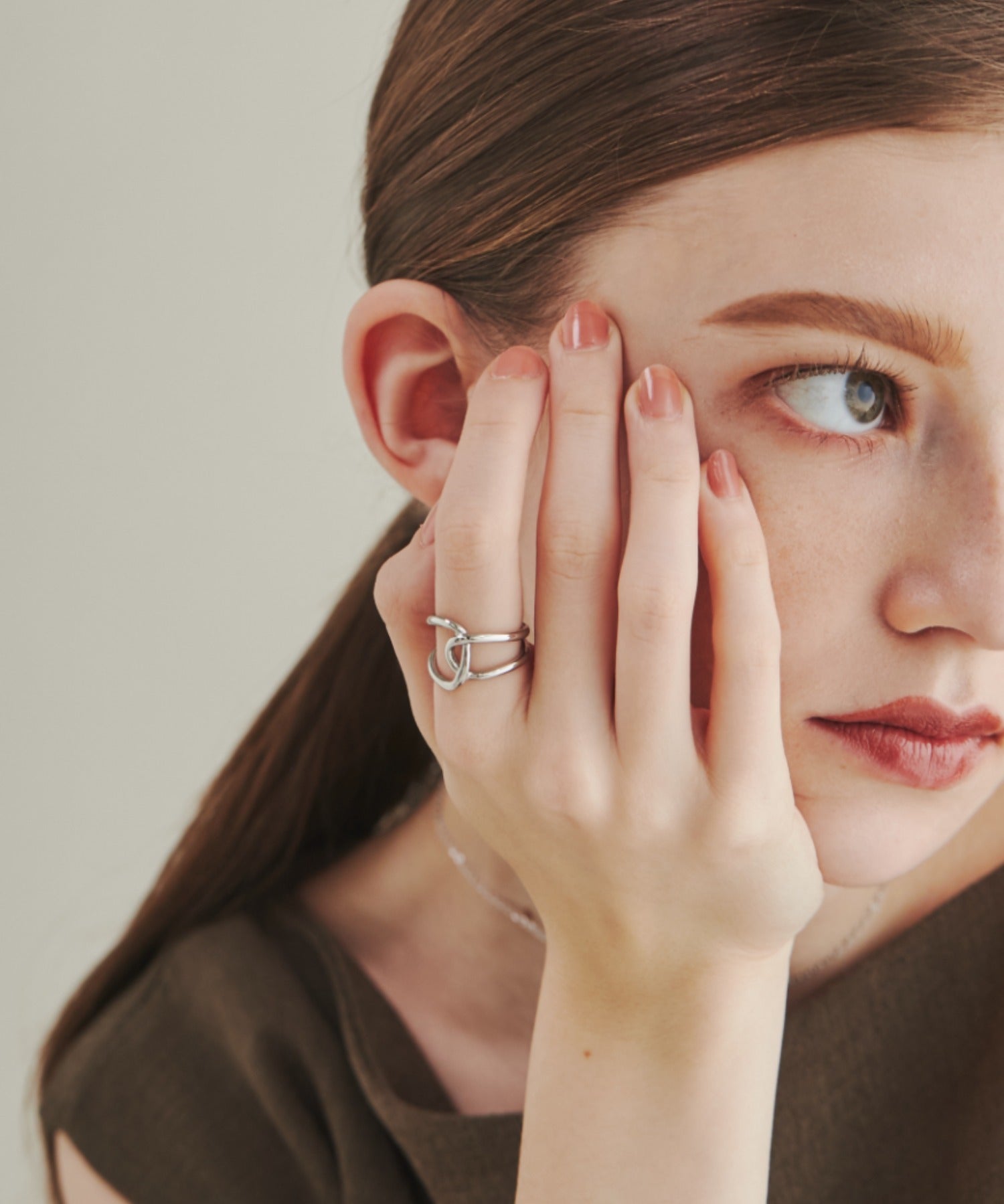 ciite' シーテ リング 【 金属アレルギー対応 】 ビッグクロスリング サージカルステンレス シルバー