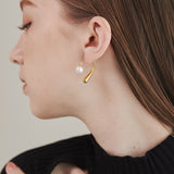 ciite' シーテ ピアス(両耳用) 【 金属アレルギー対応 】 パールフックピアス サージカルステンレス (両耳用)