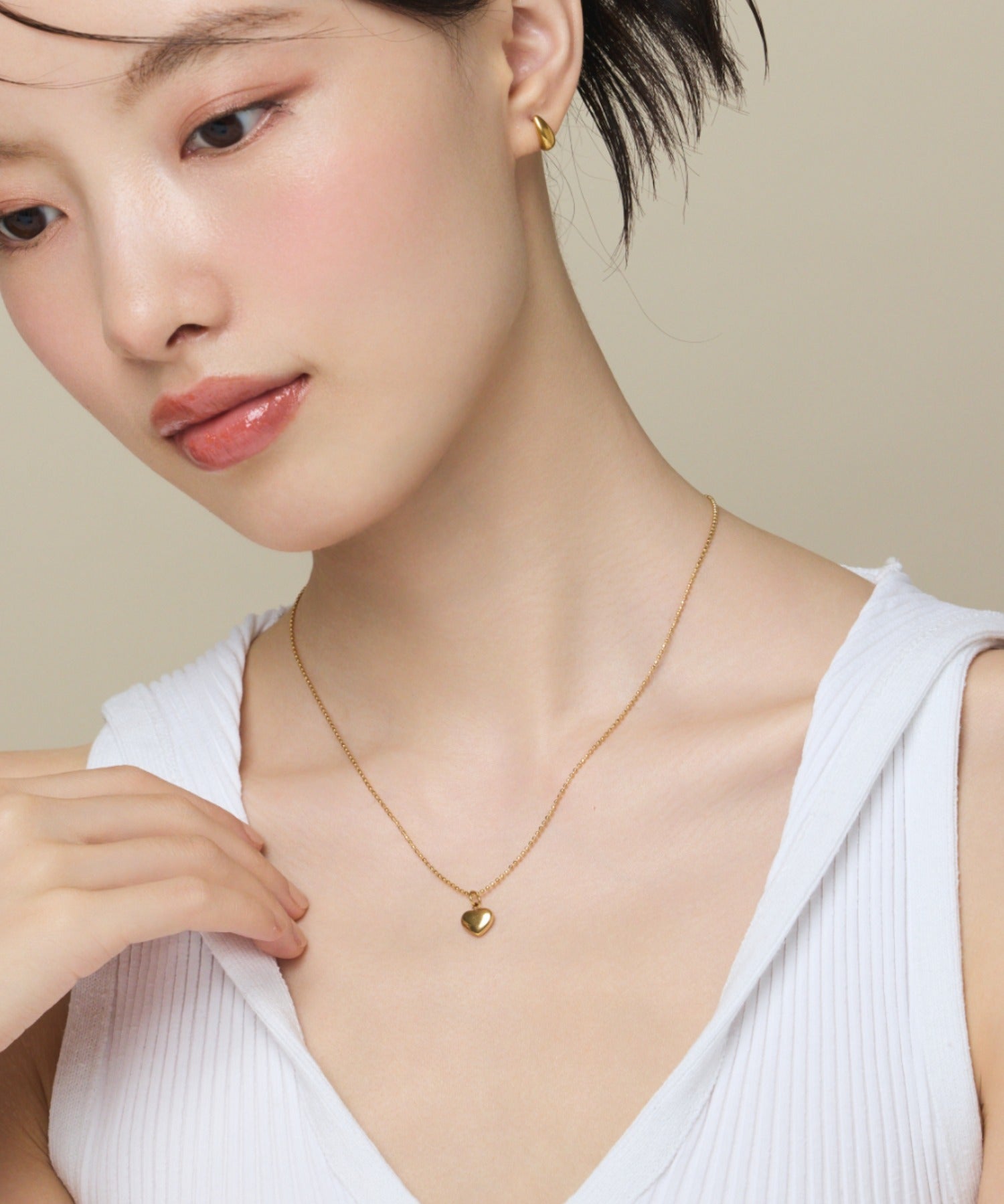 ciite' シーテ ネックレス 【 金属アレルギー対応 】 ミニハートネックレス サージカルステンレス