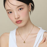 ciite' シーテ ネックレス 【 金属アレルギー対応 】 シズクビジューネックレス サージカルステンレス ゴールド FREE