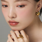 ciite' シーテ ピアス(両耳用) 【 金属アレルギー対応 】 ぷっくりフープピアス サージカルステンレス