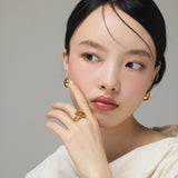 ciite' シーテ ピアス(両耳用) 【 金属アレルギー対応 】 ぷっくりフープピアス サージカルステンレス