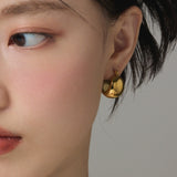 ciite' シーテ ピアス(両耳用) 【 金属アレルギー対応 】 ぷっくりフープピアス サージカルステンレス