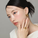 ciite' シーテ ピアス(両耳用) 【 金属アレルギー対応 】 ぷっくりフープピアス サージカルステンレス