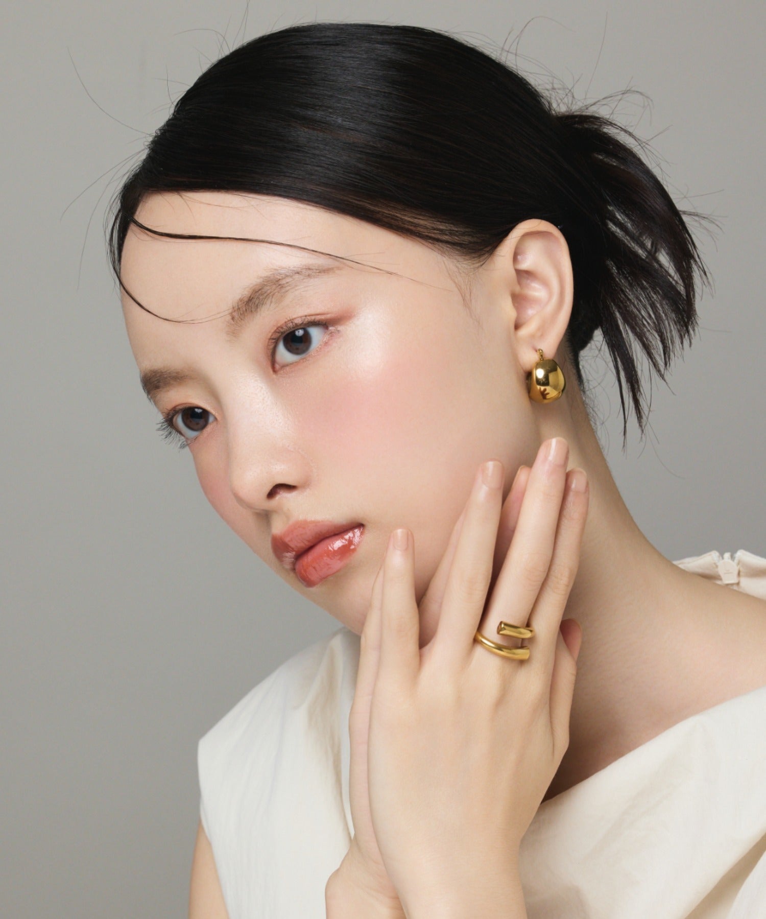 ciite' シーテ ピアス(両耳用) 【 金属アレルギー対応 】 ぷっくりフープピアス サージカルステンレス
