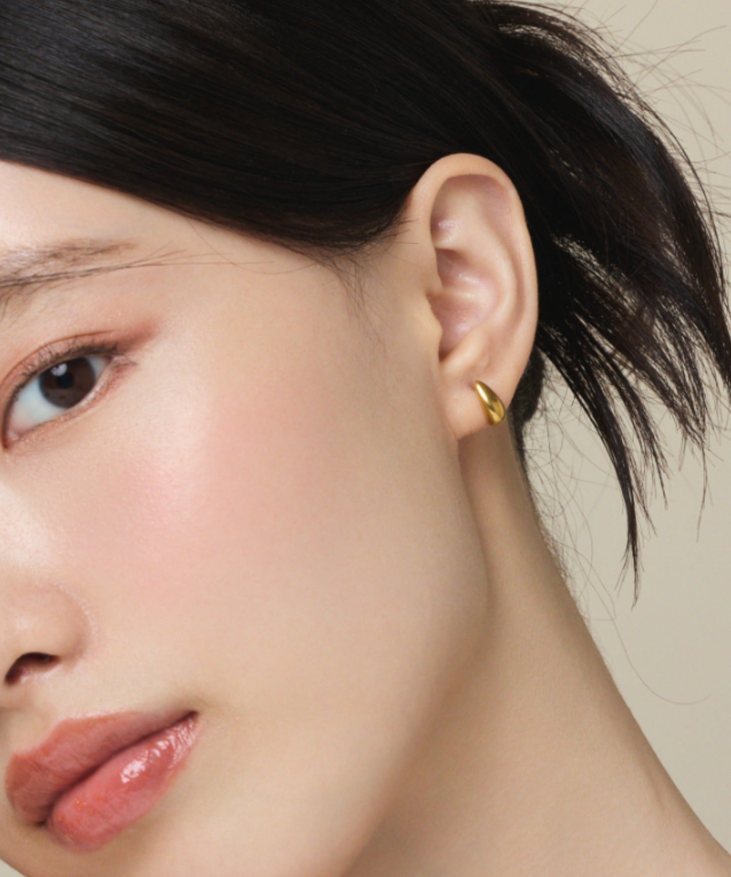 ciite' シーテ ピアス(両耳用) 【 金属アレルギー対応 】 ミニドロップピアス サージカルステンレス (両耳用) ゴールド FREE