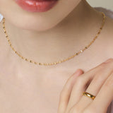ciite' シーテ ネックレス 【 金属アレルギー対応 】 グリッターチェーンネックレス サージカルステンレス