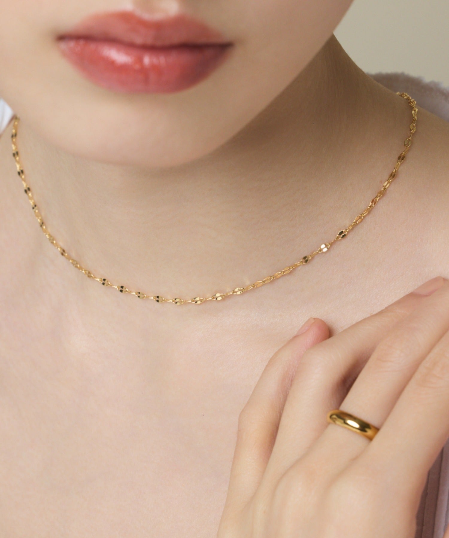 ciite' シーテ ネックレス 【 金属アレルギー対応 】 グリッターチェーンネックレス サージカルステンレス