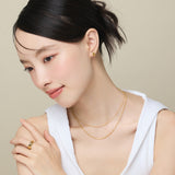 ciite' シーテ ネックレス 【 金属アレルギー対応 】 2連チェーンネックレス サージカルステンレス