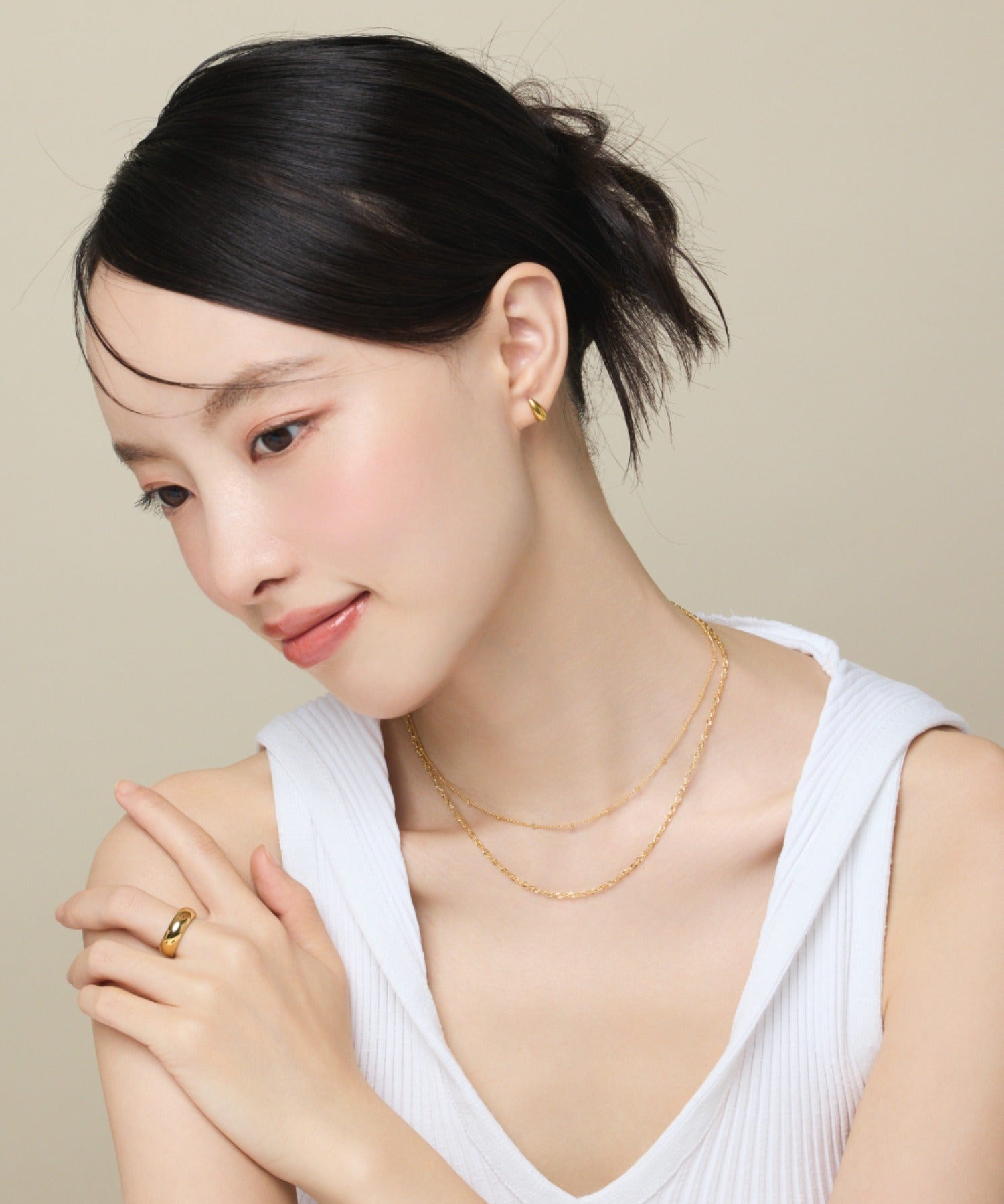 ciite' シーテ ネックレス 【 金属アレルギー対応 】 2連チェーンネックレス サージカルステンレス