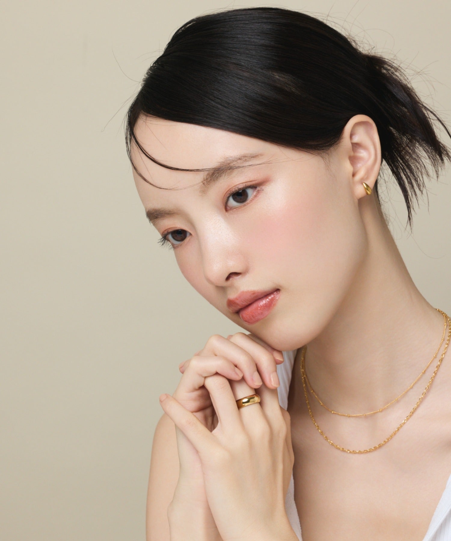 ciite' シーテ ネックレス 【 金属アレルギー対応 】 2連チェーンネックレス サージカルステンレス