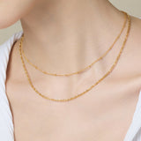 ciite' シーテ ネックレス 【 金属アレルギー対応 】 2連チェーンネックレス サージカルステンレス