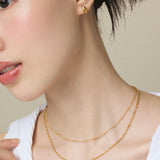 ciite' シーテ ネックレス 【 金属アレルギー対応 】 2連チェーンネックレス サージカルステンレス
