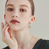 ciite' シーテ ピアス(両耳用) 【 金属アレルギー対応 】 アシンメトリーデザインピアス サージカルステンレス (両耳用) シルバー FREE