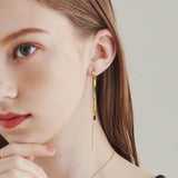 ciite' シーテ ピアス(両耳用) 【 金属アレルギー対応 】 ニュアンスロングピアス サージカルステンレス (両耳用) ゴールド FREE