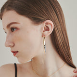 ciite' シーテ ピアス(両耳用) 【 金属アレルギー対応 】 ニュアンスロングピアス サージカルステンレス (両耳用)