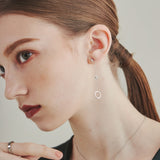 ciite' シーテ ピアス(両耳用) 【 金属アレルギー対応 】 モチーフロングピアス サージカルステンレス (両耳用) シルバー FREE
