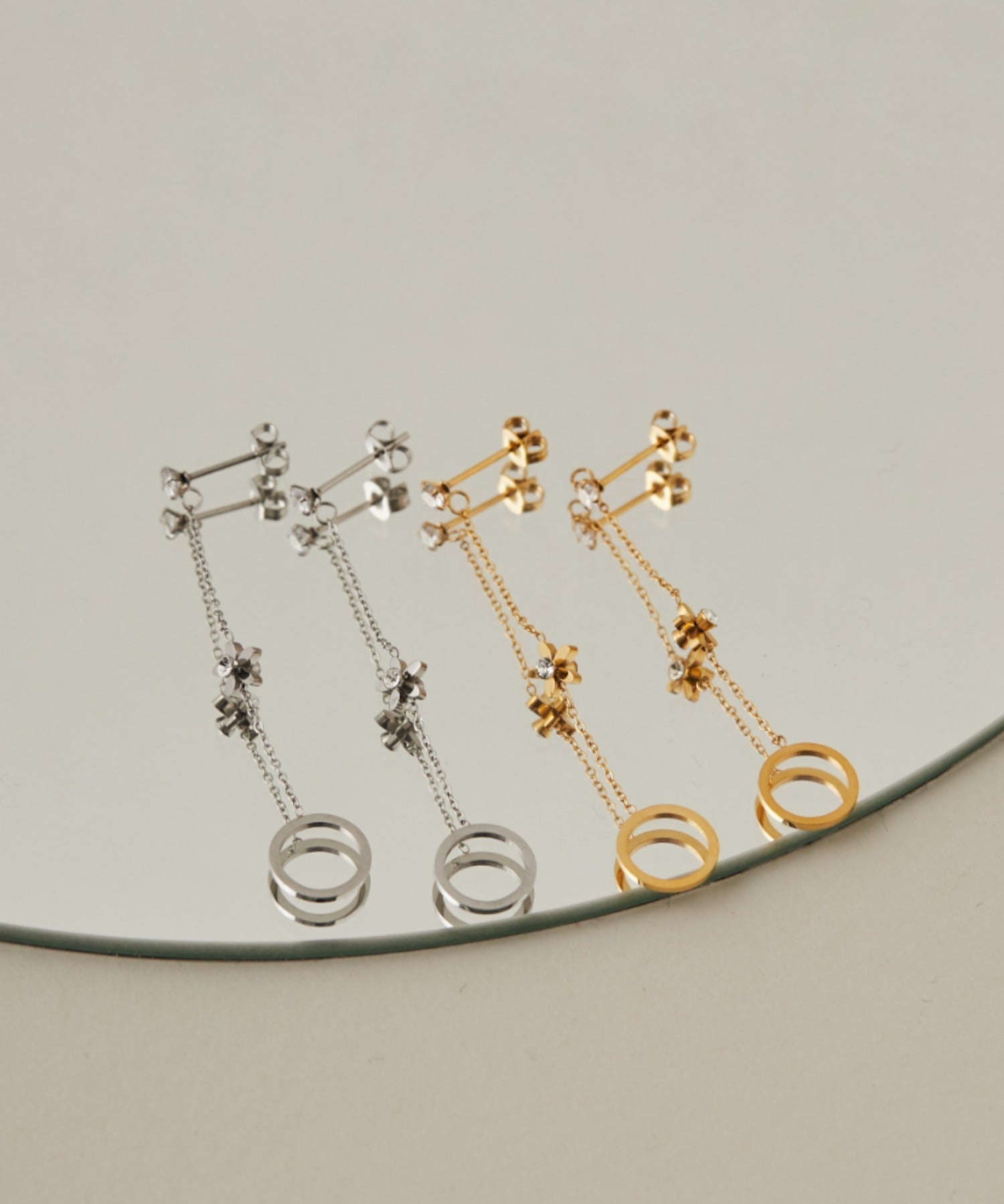ciite' シーテ ピアス(両耳用) 【 金属アレルギー対応 】 モチーフロングピアス サージカルステンレス (両耳用)